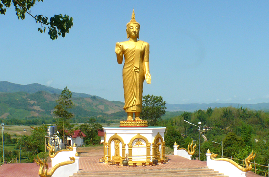 Oudomxay: buddha statue Laos adventure tours in luang nam tha, muang sing, nong khiaw