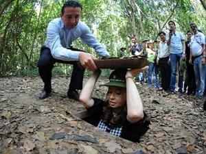 Cu chi tunnels Vietnam tours for us & australian veterans at old battle fields