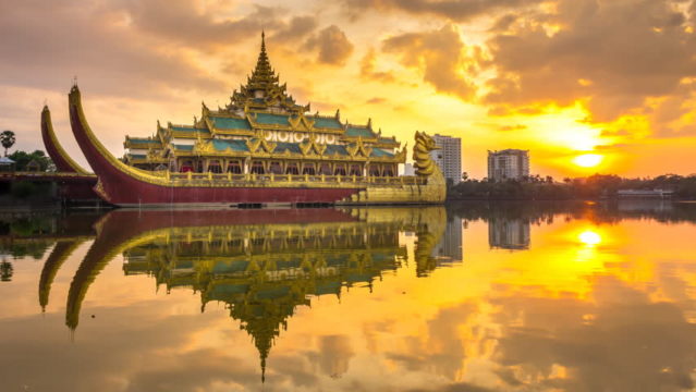 Myanmar luxury honeymoon tour for escapes Karaweik hall in yangon 1 | myanmar luxury honeymoon tour for escapes