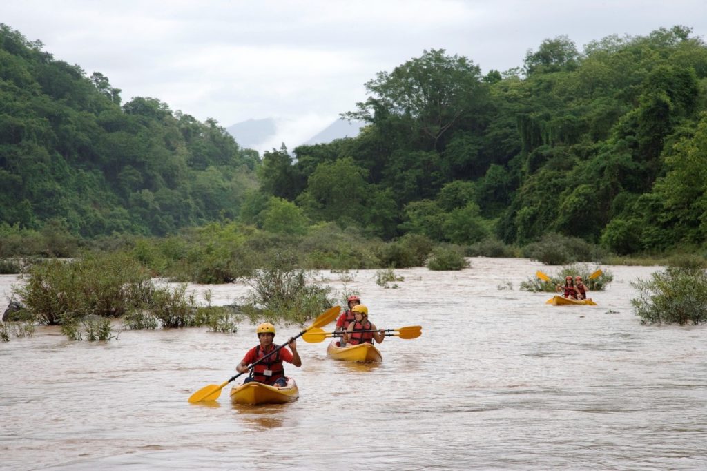 Luang prabang elephant riding & kayaking trip Kayaking on nam khan river
