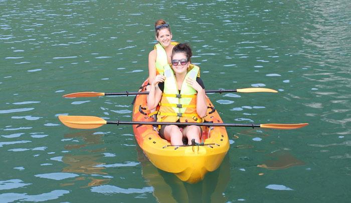Kayaking on halong bay Halong cruise tours: