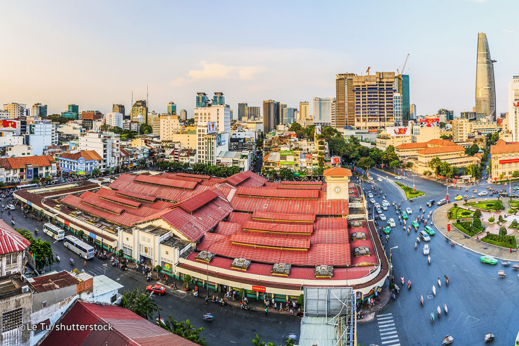 Vietnam cambodia family tour - 14 days Ben thanh market side | vietnam cambodia family tour - 14 days