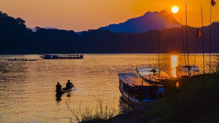 4-day siem reap downstream cruise to phnom penh Sunset at mekong river 2 | 4-day siem reap downstream cruise to phnom penh