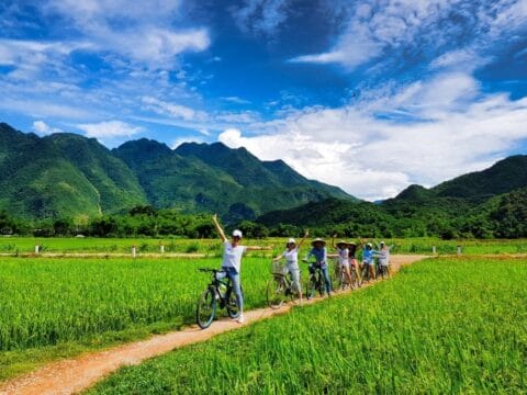 Biking tour in mai chau | how to combine moc chau and mai chau in one trip